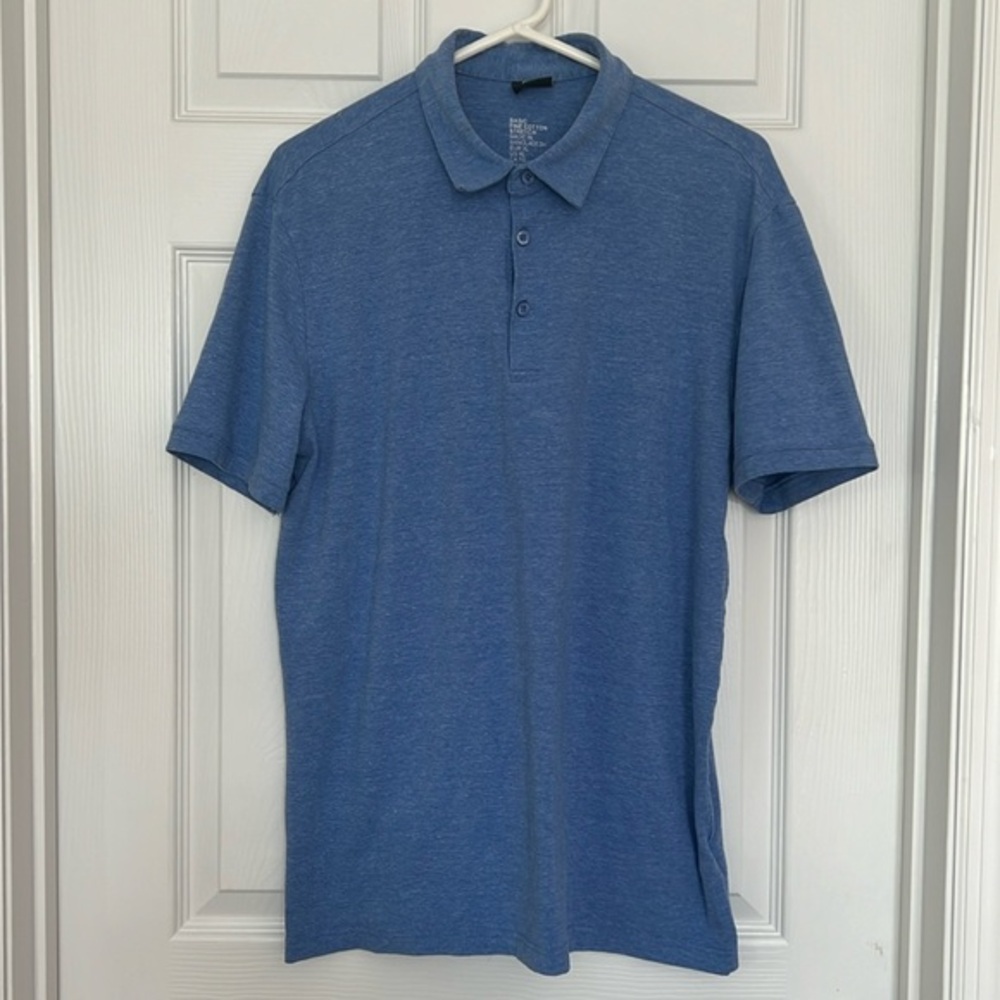H&M men’s denim blue Henley shirt